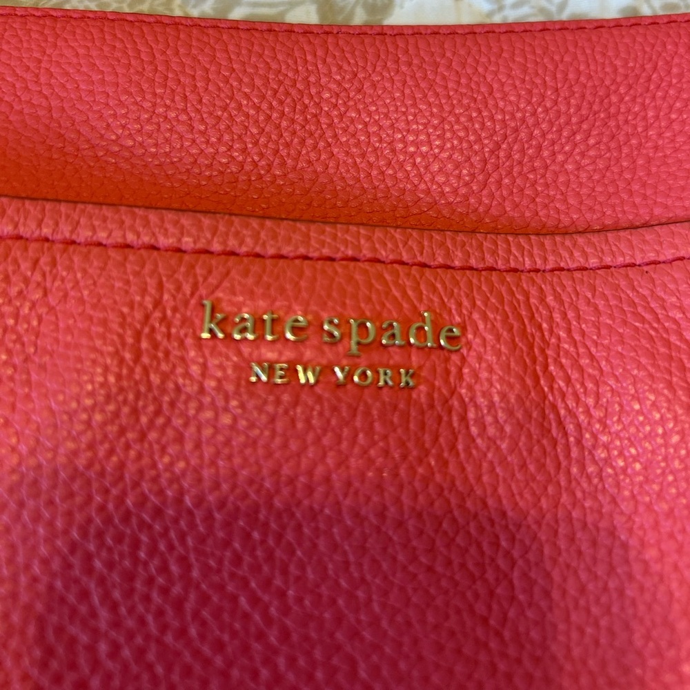 Kate Spade Pink Shoulder Bag Pebbled Leather Gently Used Fun Cute Crossbody Bag